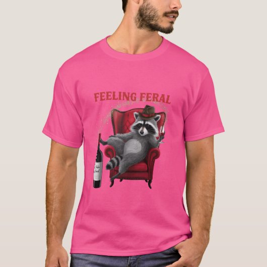 野生のアライグマの気持ち 面白いポッサム Tシャツ (正面)