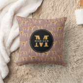 野生のアンテロープ動物パターン クッション (ブランケット)