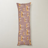 野生のアンテロープ動物パターン ボディピロー (裏面 (縦))