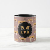 野生のアンテロープ動物パターン マグカップ (中央)