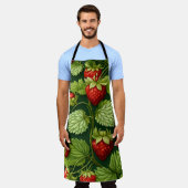 野生のイチゴの植物の芸術。 エプロン (着用した状態)