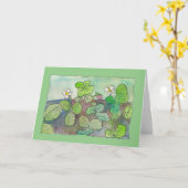 野生のイチゴの水の色空白の（内側） カード (黄色い花)