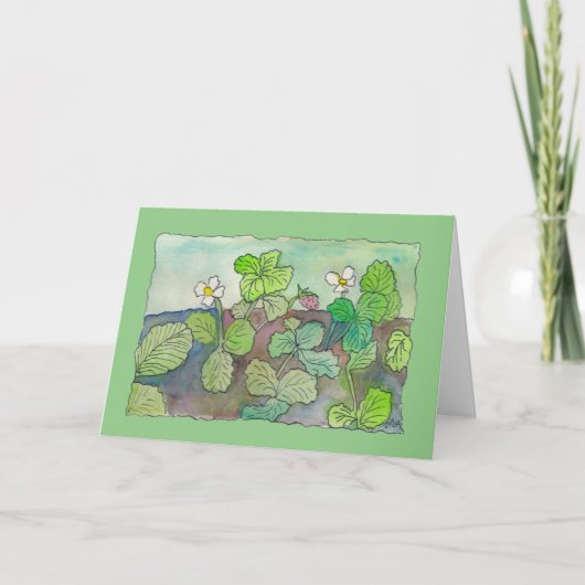 野生のイチゴの水の色空白の（内側） カード (正面)