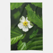 野生のイチゴの花 キッチンタオル (縦)