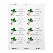 野生のイチゴカスタム缶詰ラベル ラベル (フルシート)