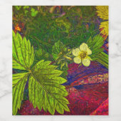 野生のイチゴ植物 ワインラベル (シングルラベル)