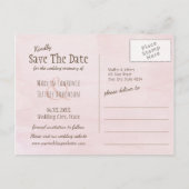 野生のイチゴ牧草花赤面水色 案内ポストカード (裏面)