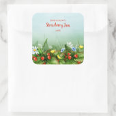 野生のイチゴ畑の自家製ジャムゼリー保存食品 スクエアシール (バッグ)