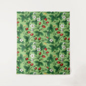 野生のイチゴ赤/黄/緑/ タペストリー (正面)