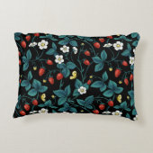 野生のイチゴ赤/黄/青/黒 アクセントクッション (裏面)