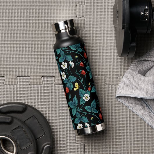 野生のイチゴ赤/黄/青/黒 ウォーターボトル (ジム)