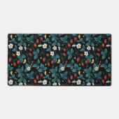 野生のイチゴ赤/黄/青/黒 デスクマット (正面)