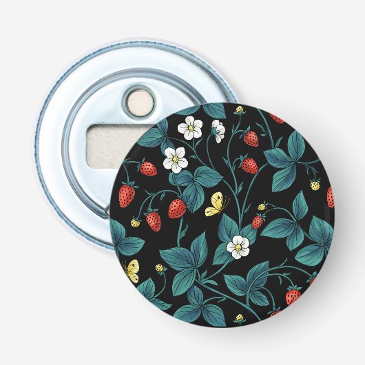 野生のイチゴ赤/黄/青/黒 栓抜き (正面)