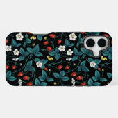 野生のイチゴ赤/黄/青/黒 iPhoneケース (裏面横)