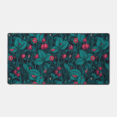 野生のイチゴ、赤と青 デスクマット (正面)