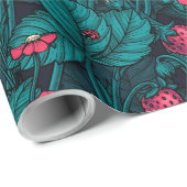 野生のイチゴ、赤と青 ラッピングペーパー (ロールコーナー)