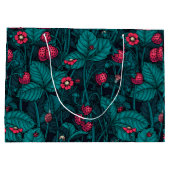 野生のイチゴ、赤と青 ラージペーパーバッグ (裏面)