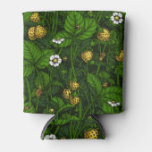 野生のイチゴ、黄色と緑 缶クーラー (正面)