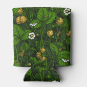 野生のイチゴ、黄色と緑 缶クーラー (裏面)