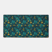 野生のイチゴ、黄色と青 デスクマット (正面)