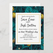 野生のイチゴ、黄色と青 招待状 (正面/裏面)