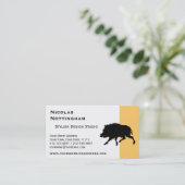 野生のイノシシまたは野生の豚のシルエットエレガント 名刺 (スタンド正面)