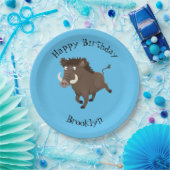 野生のイノシシパーソナライズされたシ誕生日 ペーパープレート (パーティー)