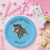 野生のイノシシパーソナライズされたシ誕生日 ペーパープレート (パーティー)