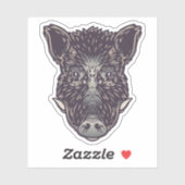 野生のイノシシ |ダイカットのシール シール (シート)