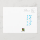 [野生のウサギ]かわいいバニーinガーデン任意の大事な行事 ポストカード (裏面)