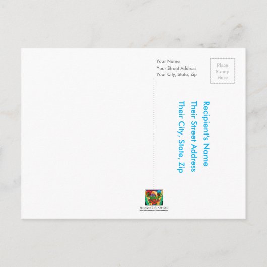 [野生のウサギ]かわいいバニーinガーデン任意の大事な行事 ポストカード (裏面)