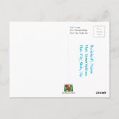 [野生のウサギ]かわいいバニーinガーデン任意の大事な行事 ポストカード (裏面)