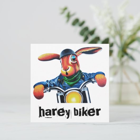 野生のウサギ、革のモーターサイクルに乗る (スタンド正面)