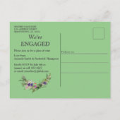 野生のエコフレンドリー春の花 インビテーションポストカード (裏面)