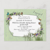 野生のエコフレンドリー春の花 インビテーションポストカード (正面)