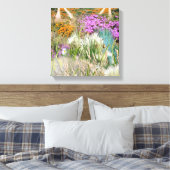野生のエコフレンドリー草と春の花 キャンバスプリント (インサイチュ (寝室))