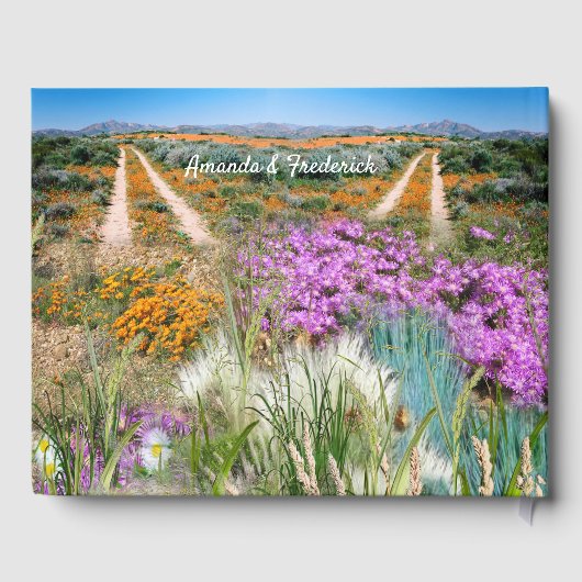 野生のエコフレンドリー草と春の花 ゲストブック (裏面)