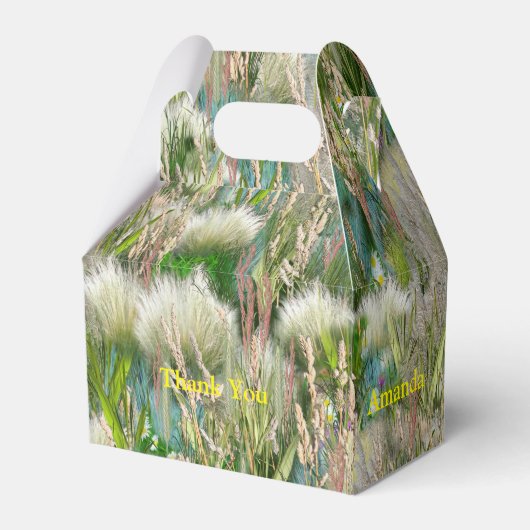 野生のエコフレンドリー草と春の花 フェイバーボックス (裏面サイド)