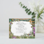 野生のエコフレンドリー草と春の花 招待状 (スタンド正面)