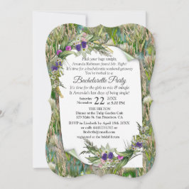 野生のエコフレンドリー草と春の花 招待状