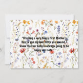 野生のエレガント花の母の日の写真 サンキューカード (裏面)