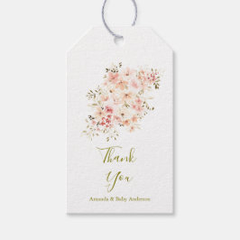 野生のエレガント花の赤ちゃんシャワー ギフトタグ