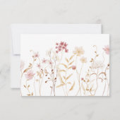 野生のエレガント花の赤ちゃんシャワー サンキューカード (裏面)