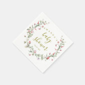 野生のエレガント花の赤ちゃんシャワー スタンダードカクテルナプキン (角)