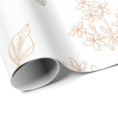 野生のエレガント花の赤ちゃんシャワー ラッピングペーパー (ロールコーナー)