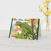 野生のオウムは健康なカードを得ます カード (黄色い花)