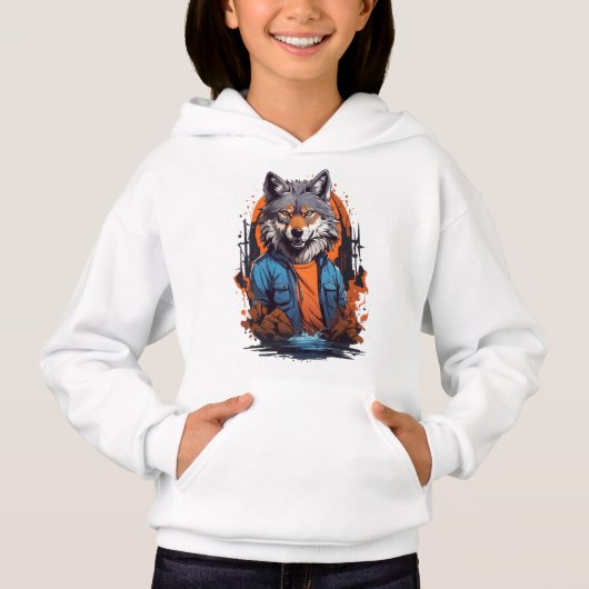 野生のオオカミ動物 (正面)