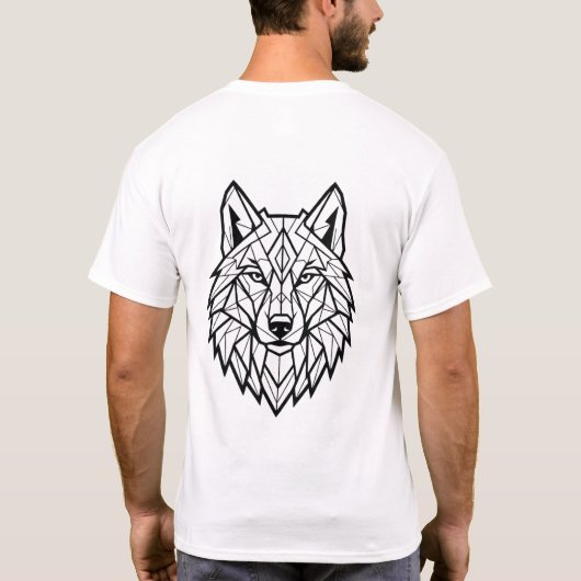 野生のオオカミ グラフィック | ヴィンテージ 荒野の狼 Tシャツ (裏面)
