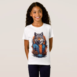 野生のオオカミ Tシャツ