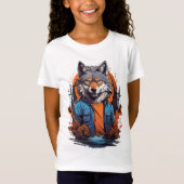 野生のオオカミ Tシャツ (正面)